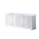 Lexora LVD84DA300 Dukes 84 in. W White Double Sink Vanity Cabinet and Cultured Marble Top