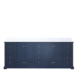 Lexora Dukes 84 in. W Navy Blue Double Sink Vanity Cabinet and Cultured Marble Top