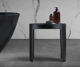 ALFI Black Matte Solid Surface Resin Bathroom / Shower Stool - ABST66BM