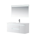 Vanity Art VA6048W 48 Inch Wall Hung Single Sink Bathroom Vanity With Resin Top - White