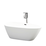 Vanity Art VA6515-S-ORB 59" x 29.5" Freestanding Acrylic Soaking Bathtub - White/Oil Rubbed Bronze Trim