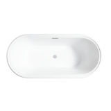 Vanity Art  VA6610-S-PW 59" x 30" Freestanding Acrylic Soaking Bathtub - Pure White