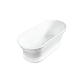 Vanity Art 59" x 30" Freestanding Acrylic Soaking Bathtub - Pure White - VA6610-S-PW