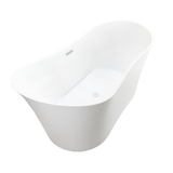 Vanity Art VA6805-PW 67" x 31" Freestanding Acrylic Soaking Bathtub - Pure White