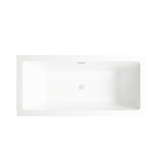 Vanity Art VA6814-L-PW 67" x 32" Freestanding Acrylic Soaking Bathtub - Pure White