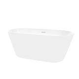 Vanity Art 67'' x 32'' Freestanding Acrylic Soaking Bathtub - Pure White - VA6815-NLW-PW