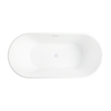 Vanity Art 59" x 30" Freestanding Acrylic Soaking Bathtub - Pure White - VA6815-XS-PW