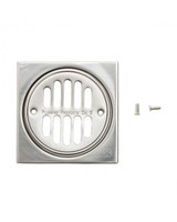 Trim To The Trade Drain Trim Set With Tile Square, Polished Chrome - 4T-4240-1