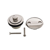 Trim To The Trade Push & Pull Bathtub Drain Cover Kit With Plastic Bushing, Polished Chrome - 4T-1906C-1