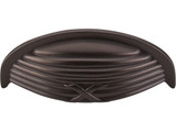 Top Knobs Ribbon & Reed 3" Center to Center Cup/Bin Pull, Oil Rubbed Bronze - M940