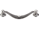 Top Knobs Ribbon & Reed 5 1/16" Center to Center Drop handle, Antique Pewter - M932