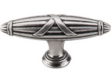 Top Knobs Ribbon & Reed 2 3/4" Length Geometric Knob, Antique Pewter - M929