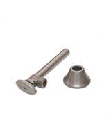 Trim To The Trade  4T-29212-30 1/2" NOM X 1/2" OD CMP ANGLE STOP+5" EXT TUBE +FLANGE - POLISHED NICKEL