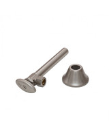 Trim To The Trade  4T-29212-31 1/2" NOM X 1/2" OD CMP ANGLE STOP+5" EXT TUBE +FLANGE - SATIN NICKEL