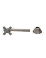 Trim To The Trade  4T-29412X-31 1/2" NOM X 1/2" OD CMP STRAIGHT STOPS +5" EXT TUBE +FLANGE - CROSS HANDLE - SATIN NICKEL