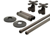 Trim To The Trade Lavatory Supply Set 1/2" IPS X 1/2"-7/16" Angle Stop - Cross Handle, Polished Nickel - 4T-727X-30