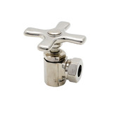 Trim To The Trade  4T-286X-2 ANGLE STOP 1/2" IPS X 1/2-7/16" - CROSS HANDLE - POLISHED BRASS