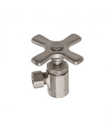 Trim To The Trade Angle Stop 1/2" IPS X 3/8" Outer Diameter - Cross Handle, Light Brushed Bronze - 4T-28638X-38