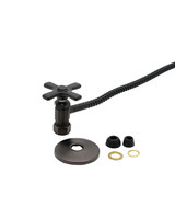 Trim To The Trade  4T-3820X-34 Angle Stop with 20" Riser - 1/2" Compression - CROSS HANDLE - OIL RUBBED BRONZE