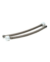 Trim To The Trade  4T-297-31 3/8" COMPRESSION X 7/8" BALLCOCK BRAIDED RISER - SATIN NICKEL