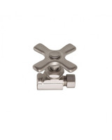 Trim To The Trade Straight Stops 3/8" IPS X 3/8" Outer Diameter - Cross Handle, Stainless - 4T-38838X-50