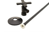 Trim To The Trade  4T-717X-19 TOILET / CLOSET SUPPLY SET 1/2" NOMINAL COMPRESSION X 3/8" OD COMPRESSION ANGLE STOP - CROSS HANDLE - ALMOND