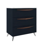 Lucena Bath Arco 70815 32" 3 Drawer Navy Vanity Cabinet Only