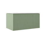 Lucena Bath Bari 87248 32" Single Drawer Green/Musgo Wall Mounted Floating Vanity Cabinet Only