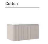 Lucena Bath Bari 70835 40" Single Drawer Cotton Wall Mounted Floating Vanity Cabinet Only, for Right Side Sink