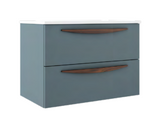 Lucena Bath Arco 87467 Wall Mounted 48" 2 Drawer Avio Vanity Cabinet Only, For Right Side Sink