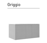 Lucena Bath Bari 70854 48" Single Drawer Griggio Wall Mounted Floating Vanity Cabinet Only, for Right Side Sink