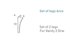 Lucena Bath Arco 87216 Vanity Legs - Set of 2