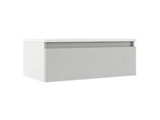 Lucena Bath  84695 32" Single Drawer White Highgloss Box Vanity, Right Side Bowl