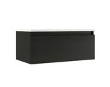 Lucena Box High Single Drawer Wall Mount Vanity - Sink on Right Side 40" W x 16" H x 18" D - Grey/Ceniza High Gloss Finish - 70690