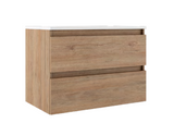 Lucena Box Collection Two Drawer Vanity - Sink on Right Side 32" W x 22" H x 18" D - Canela Color - 84704