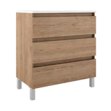 Lucena Box Three Drawer Vanity - Sink on Right Side 40" W x 34" H x 18" D - Canela Color - 84450