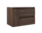 Lucena Box Two Drawer + One Door Wall Mount Vanity - Sink on Right Side 40" W x 22" H x 18" D - Valenti Color - 70702