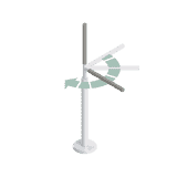 Healthcraft Advantage Rail™ - Floor Mounted Support Safety Rail - White