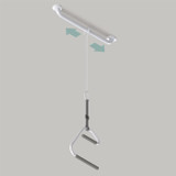 Healthcraft e2™ Ceiling Mount Support Trapeze with 24" Grab Bar - White