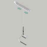 Healthcraft e2™ Ceiling Mount Support Trapeze with 24" Grab Bar - White - STP-CM-24