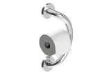 Healthcraft PLUS Toilet Paper Holder + Decorative Grab Bar, Two in One - Polished Chrome