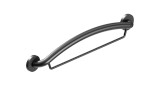 Healthcraft PLUS Towel Bar + Decorative Grab Bar, Two in One - Matte Black - PLUS-TB24-BLK