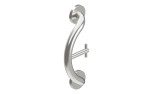 Healthcraft PLUS Towel Hook + Decorative Grab Bar, Two in One - Brushed Stainless