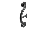Healthcraft PLUS Towel Hook + Decorative Grab Bar, Two in One - Matte Black - PLUS-TH-BLK