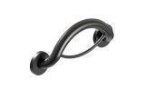 Healthcraft PLUS Towel Ring + Decorative Grab Bar, Two in One - Matte Black - PLUS-TR-BLK
