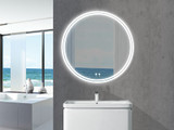 Madeli  IM-LU3000-23 LUNAR II ILLUMINATED ROUND SLIQUE MIRROR-II. DIAMETER: 30" LUMENTOUCH