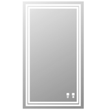 Madeli  IM-ZE2442-23 ZEN II ILLUMINATED SLIQUE MIRROR-II. 24"X 42". LUMENTOUCH