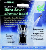 Whedon USB3C Chrome 1-1/2 Gpm Water Saver Shower Head Whedon USB3C Chrome 1-1/2 Gpm Water Saver Shower Head