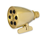 Whedon SH606C 6 Jet Extreme Power Shower Showerhead, Polished Brass