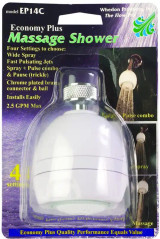 Whedon Economy Plus Massage Shower Head, White - EP14C